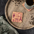 Parisian Pattern Coasters — French Eiffel Tower & Café Cork Drink Coasters